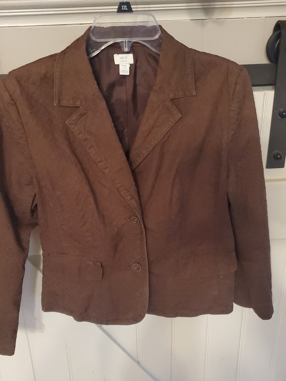 Apt. 9 Women's Brown Two-Button Tailored Blazer